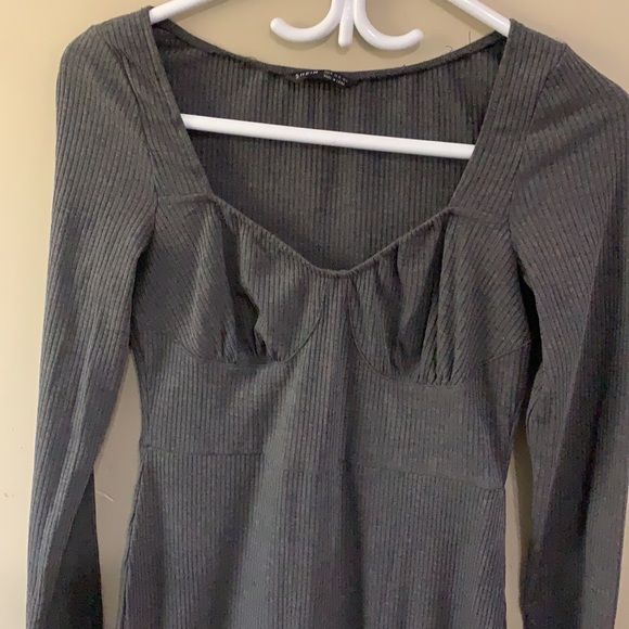 SHEIN Sweetheart Neck Rib-Knit Unitard Romper - Picture 6 of 8